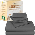 King Size 6-Pc Sateen Sheet Set with 4 Pillowcases - Soft Cooling