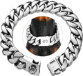 32MM Thick Cuban Link Collar for Large Dogs - Heavy Duty Gold Metal