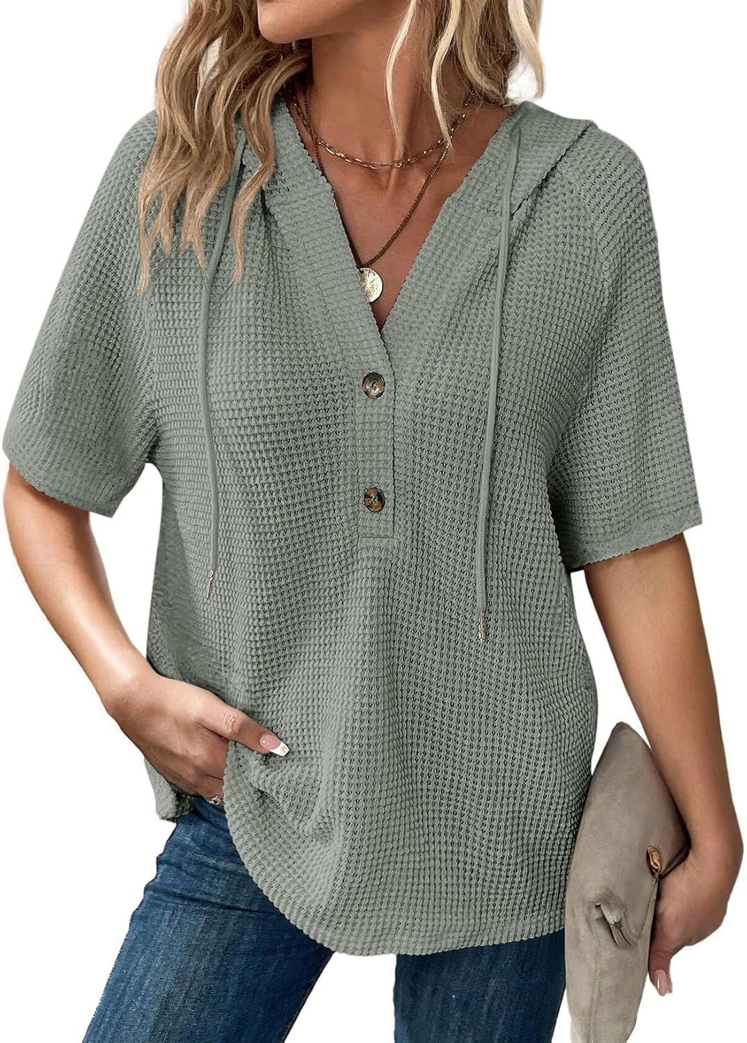 Dokotoo Womens Lightweight Hooded Top