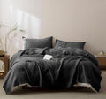100% French Pure Linen Sheets Set Full Size - Breathable 4-Piece