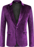 Velvet Blazer Notched Lapel Tuxedo Jacket - Timeless Party Style
