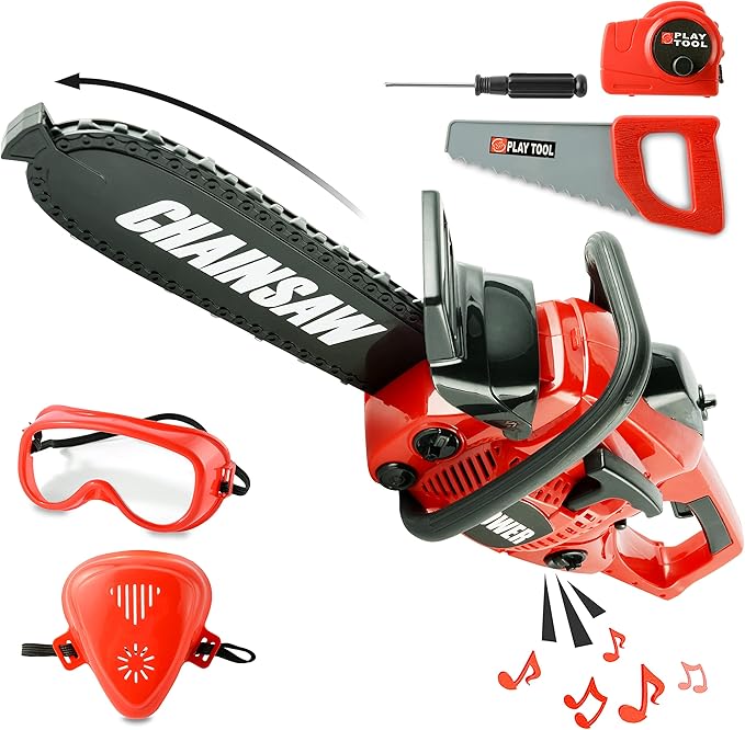 Toy Chainsaw for Kids - Perfect Pretend Play Tool Set Gift