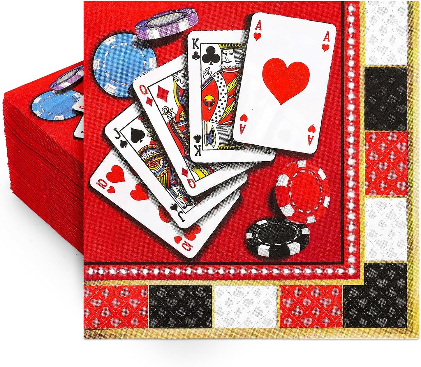 Roll The Dice Casino Napkins - 80pcs