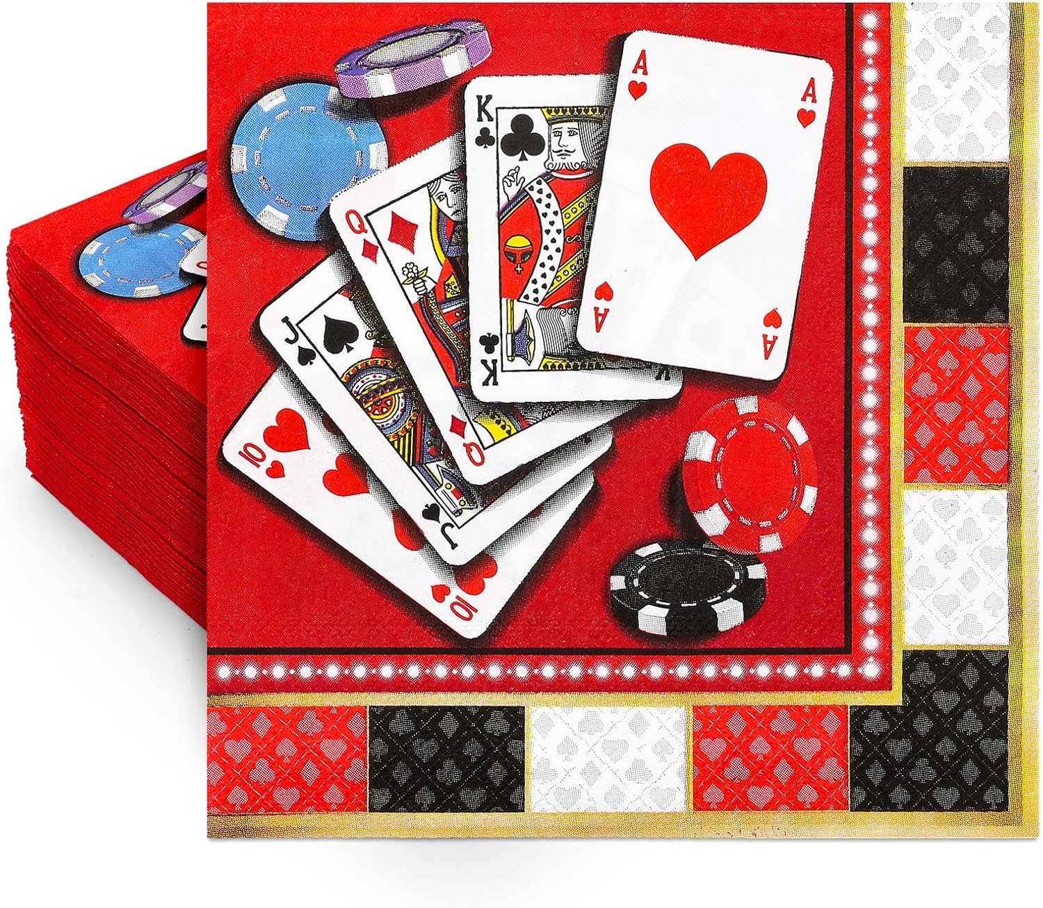 Roll The Dice Casino Napkins - 80pcs