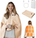 Portable Heated Shawl Wraps for Women - Soft Zipper Electric Blanket