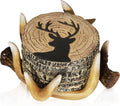 Deer Antlers Coaster Set of 6 - Full-Size Rustic Cabin Coasters