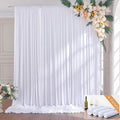 Premium 20x16ft White Backdrop Curtain Set - Wrinkle-Free & Silky Soft - Perfect for Events!