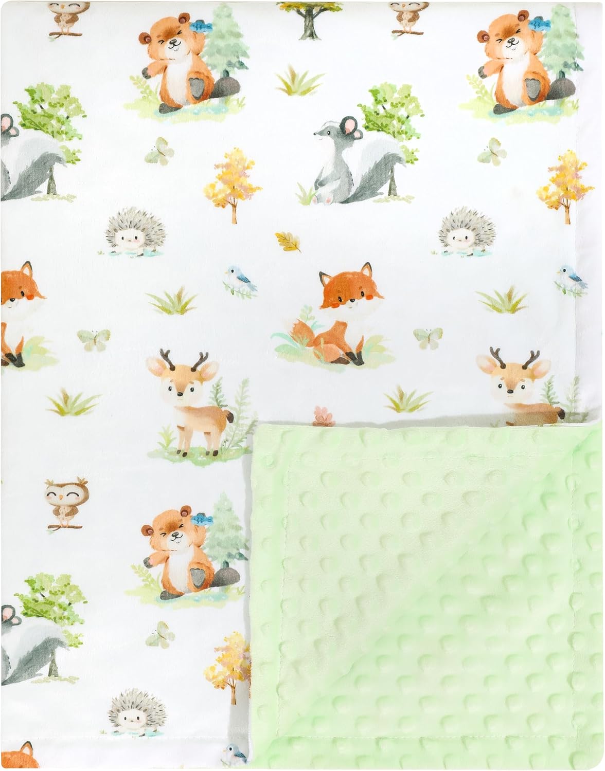 Soft Plush Baby Blanket for Cozy Cuddles - Forest Animals