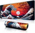 Japanese Sea Waves Large Gaming Mouse Pad for Desk - XL Comfort