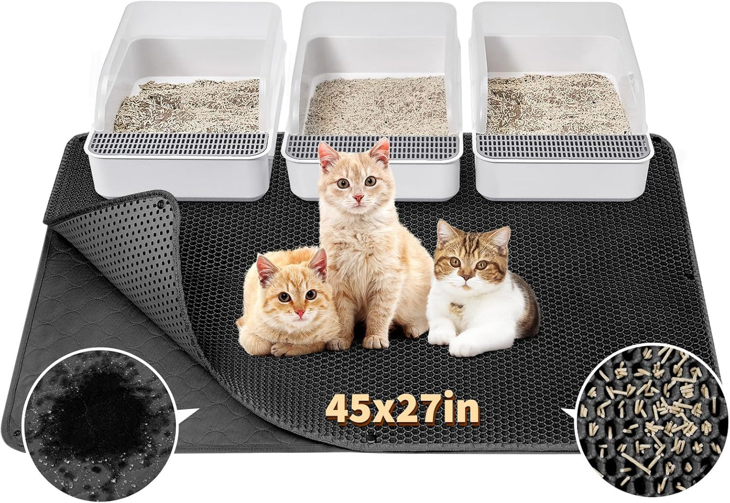 Extra Large Cat Litter Mat for Effective Litter Control