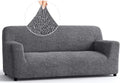Dark Grey Stretch Sofa Slipcover - One-Piece Form Fit Protector