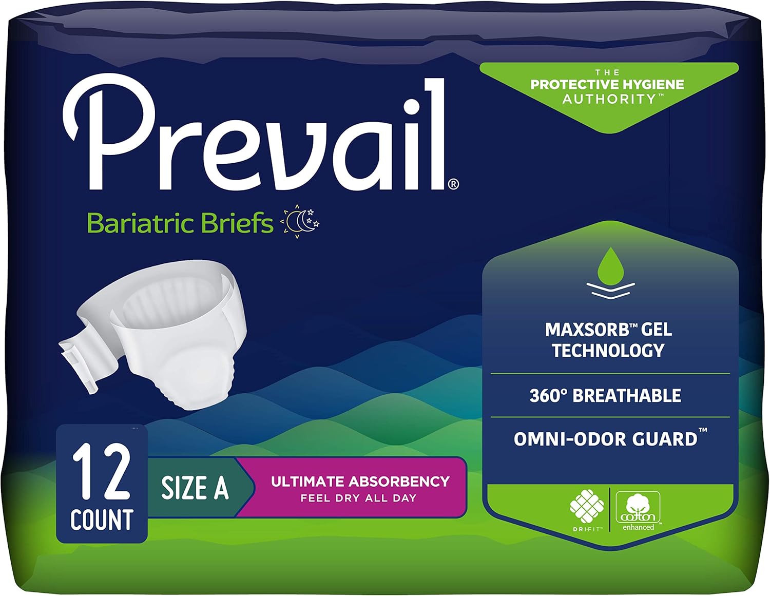 Prevail Bariatric Ultimate Absorbency Briefs - Breathable Comfort