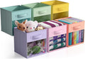 Sorbus 11 in Storage Bins with Clear Window - 6 Foldable Baskets