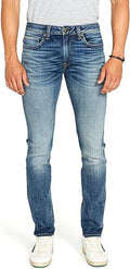 Men's Slim Ash Jeans in Sanded-Wash Blue - Recycled Stretch Denim