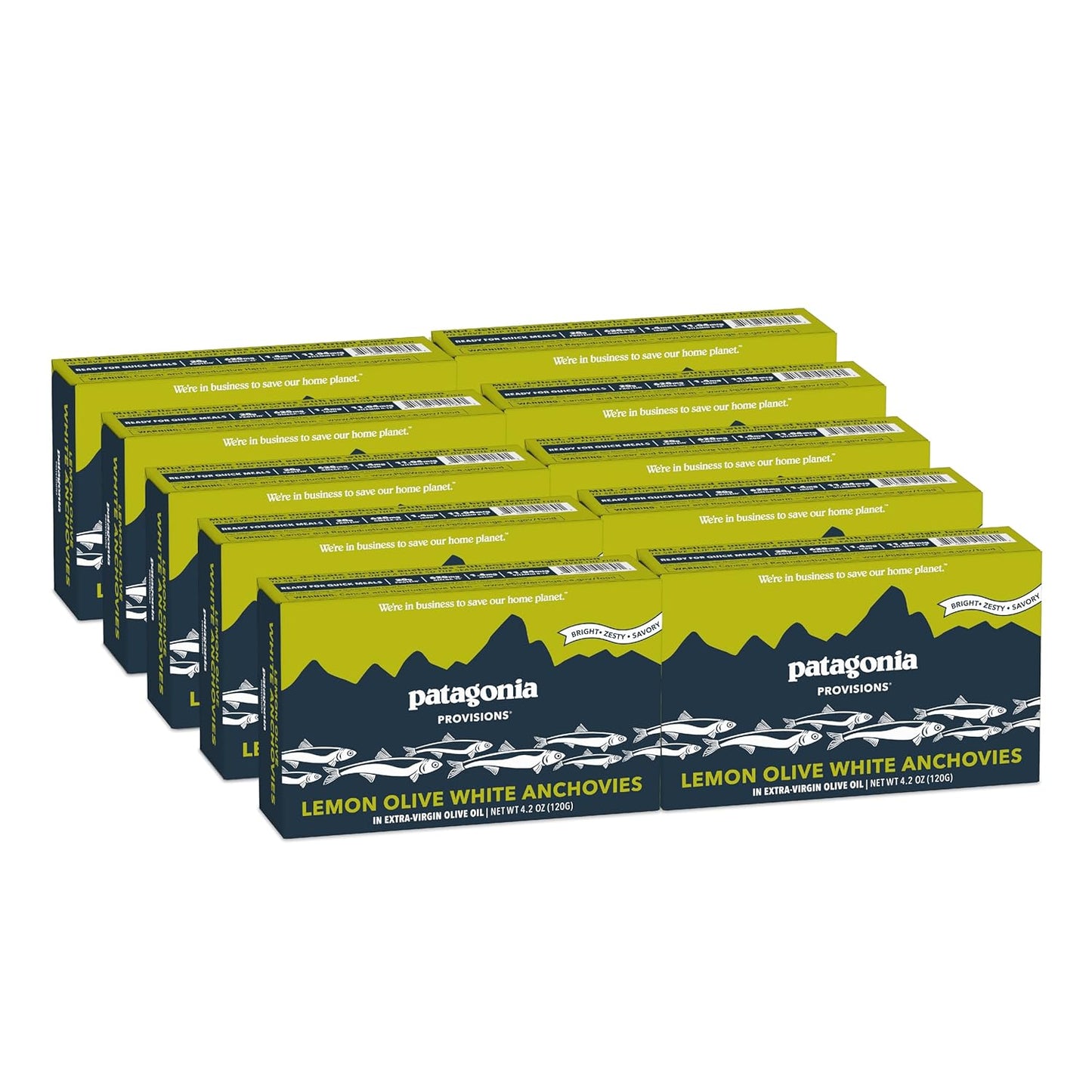 Patagonia Provisions Lemon Olive White Anchovies - 20g Protein