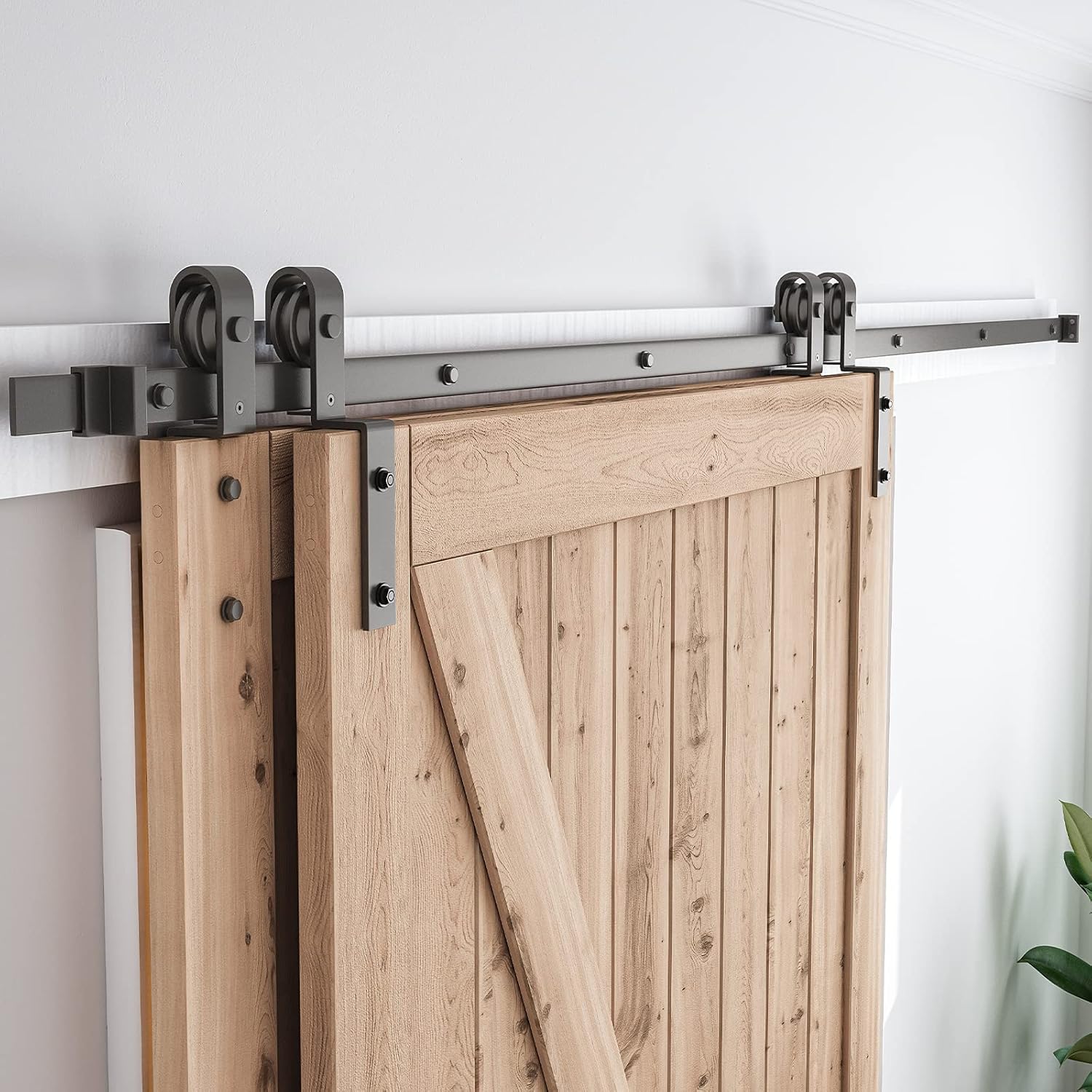 SMARTSTANDARD 9 Feet Bypass Sliding Barn Door Hardware Kit Review