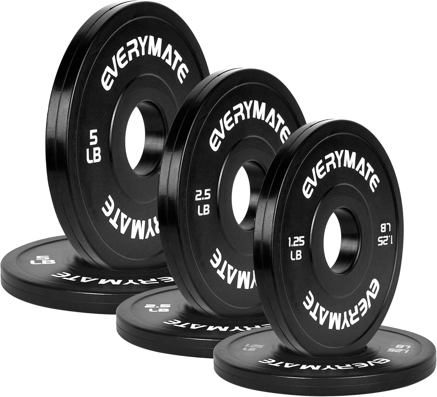 EVERYMATE Black Change Weight Plates for Cross Training and Strength
