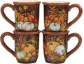 Harvest Blessings 16 oz. Mug Set of 4 - Autumn Table Mugs