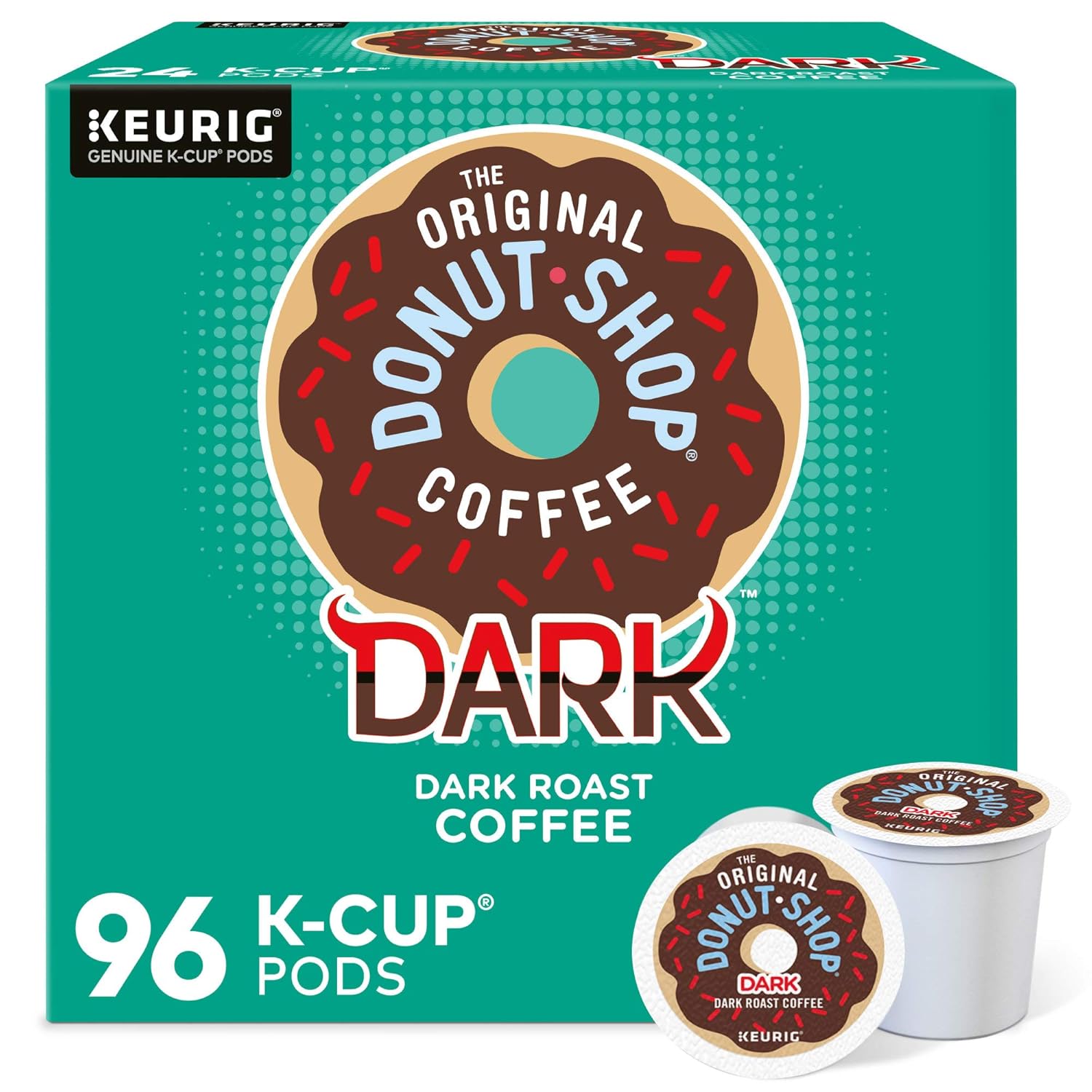 The Original Donut Shop Dark Coffee K-Cup Pods for Bold Flavor