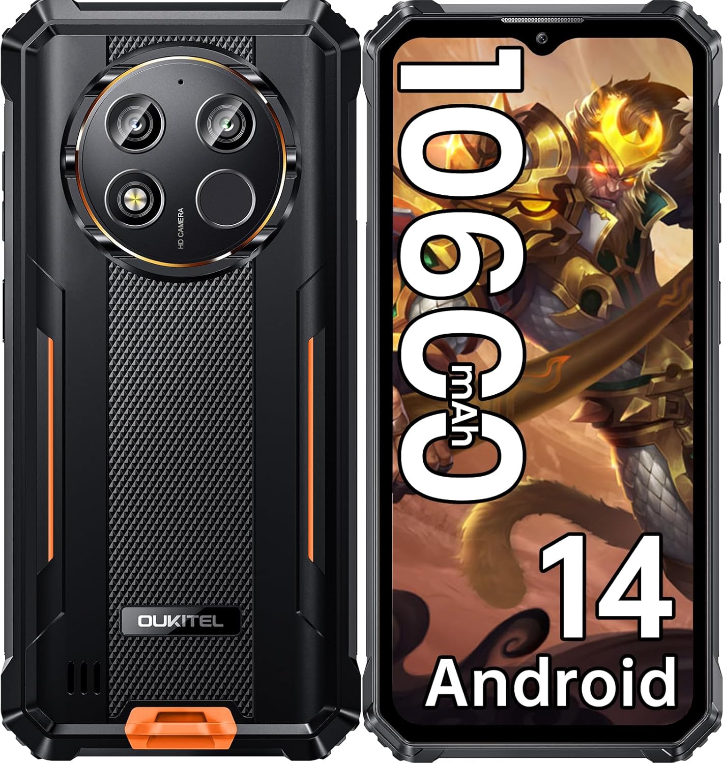 OUKITEL WP28E Rugged Phone with 10600mAh Battery and 6.52in Screen
