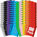 Pencil Pouch for 3 Ring Binder 100 Pack - Bulk Clear Window Pouches