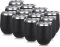 Insulated Stainless Steel Wine Tumblers Set of 12 for Travel