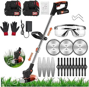 Powerful Electric Cordless Weed Wacker for Yard and Garden Use
