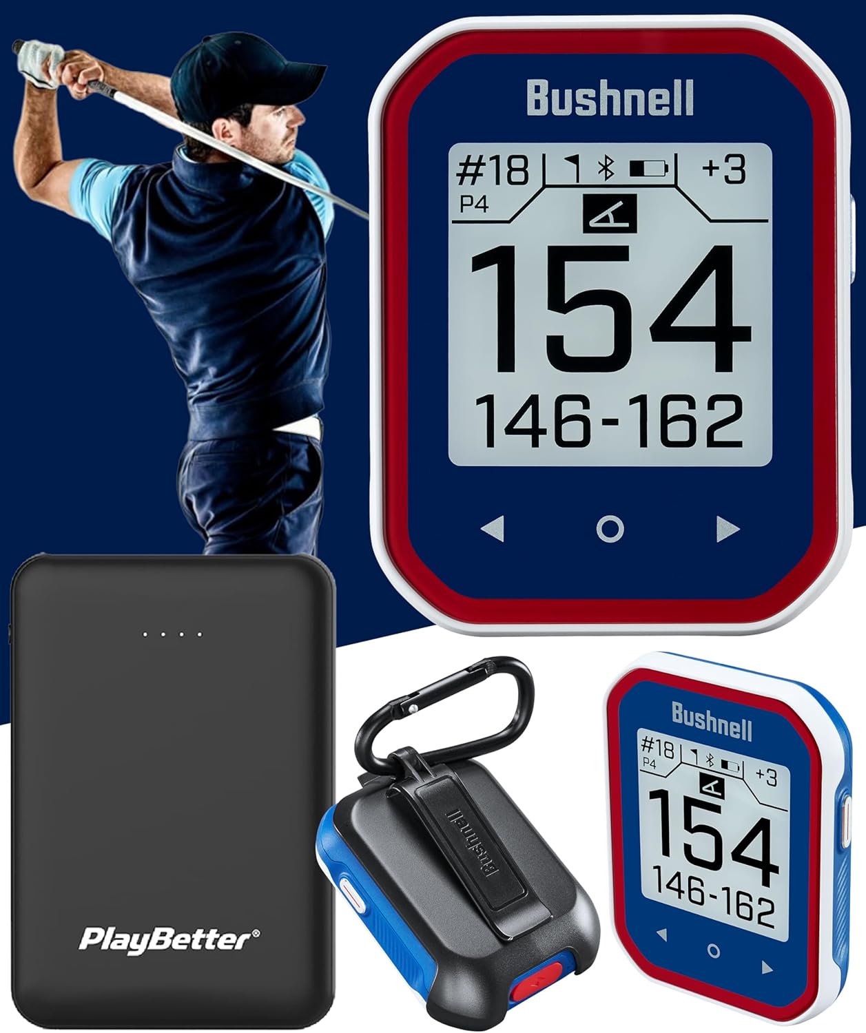 Bushnell Phantom 3 Slope Golf GPS Handheld Bundle for Precision