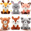 6 Pcs Woodland Animals Toys 7 in Plush Set - Cute Party & Classroom