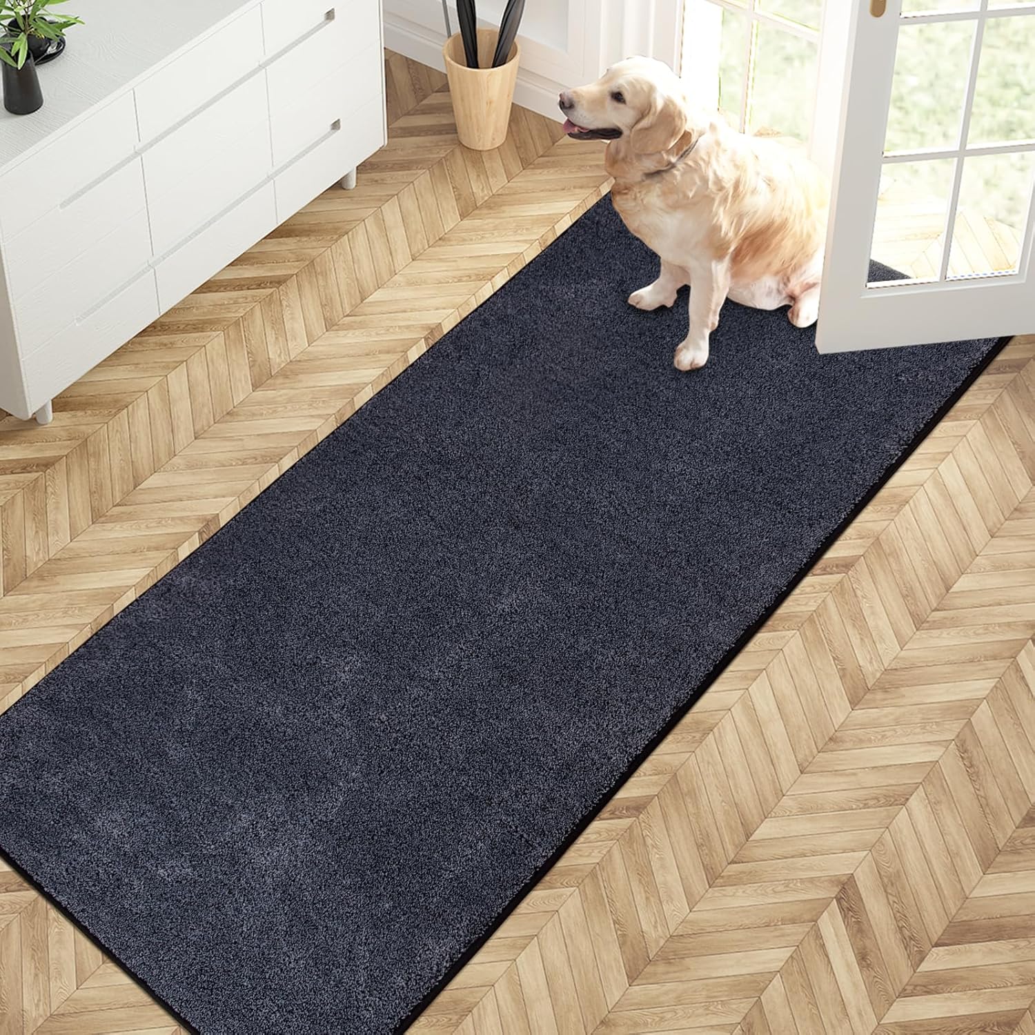 PURRUGS Dirt Trapping Door Mat 31.5in x 70in for Muddy Shoes