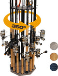16-Rod Fishing Pole Holder for Garage Organization and Storage