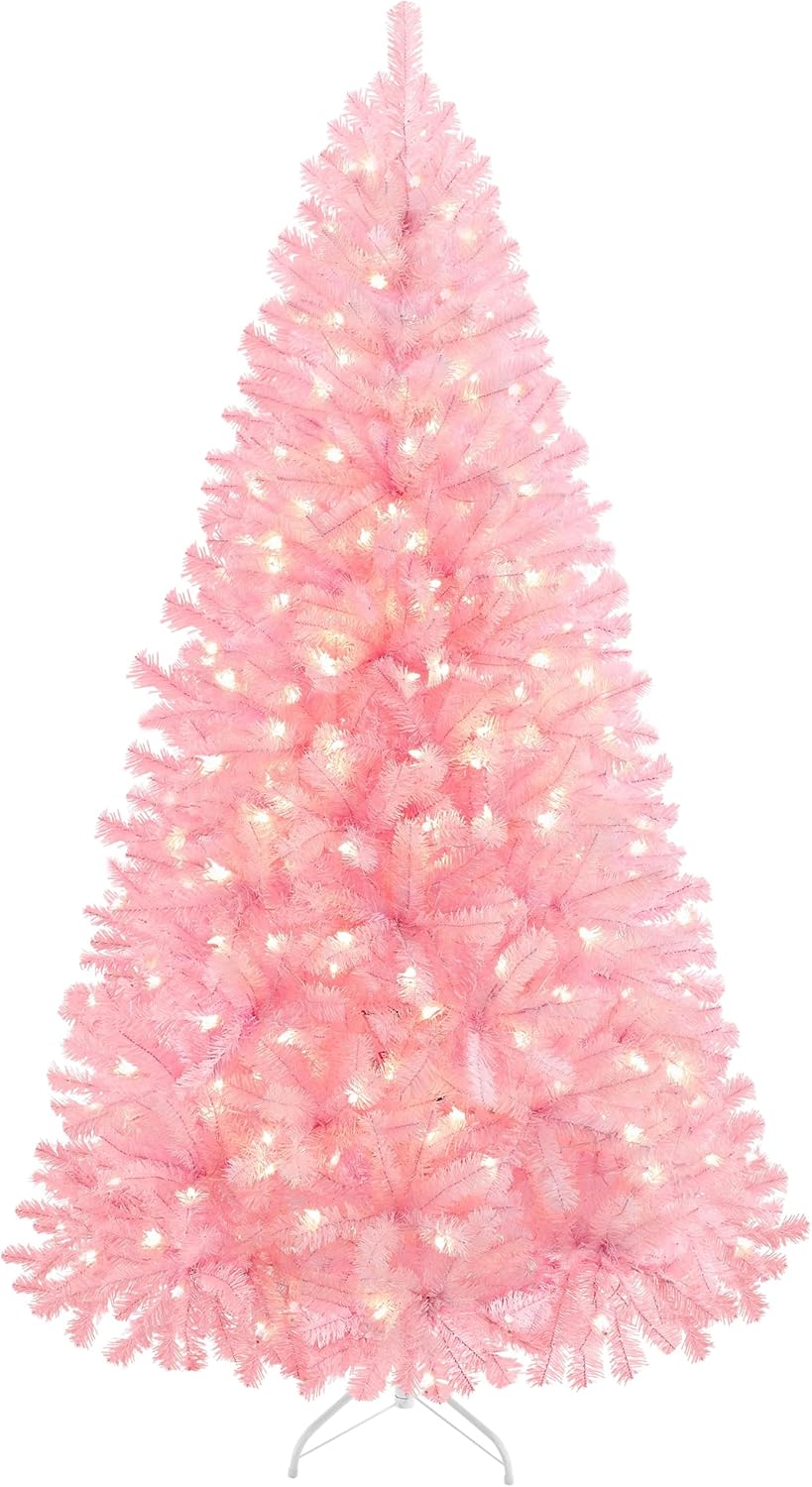 Yaheetech 6ft Pre-lit Artificial Christmas Tree for Holiday Decor