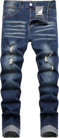Men's Slim Fit Stretch Jeans Ripped Skinny Jeans for Men - Slim