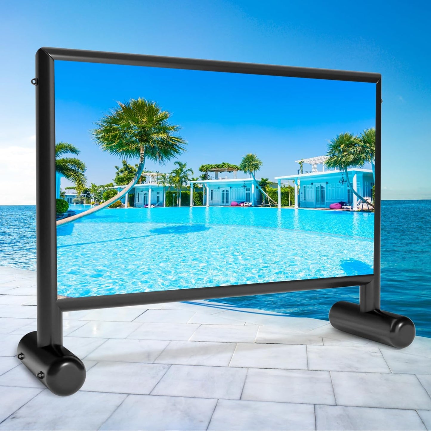 16ft Inflatable Movie Screen - Airtight Design for Hassle-Free Setup!