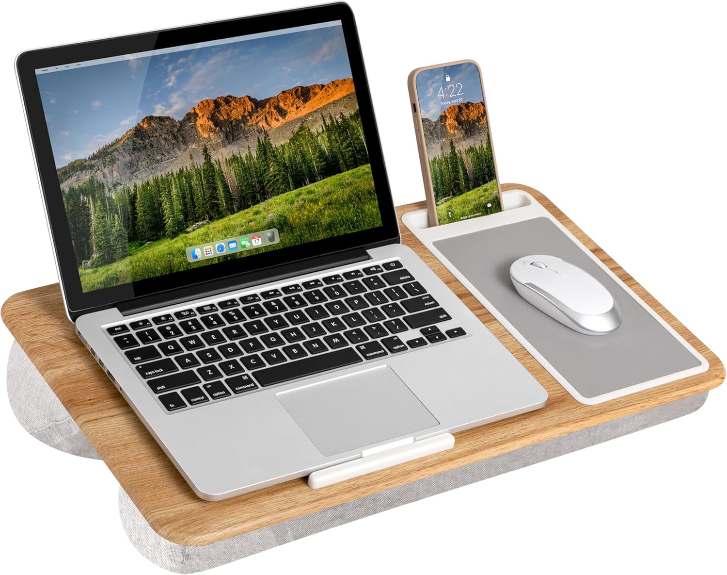 Oak Woodgrain Lap Desk - Ultimate Versatility