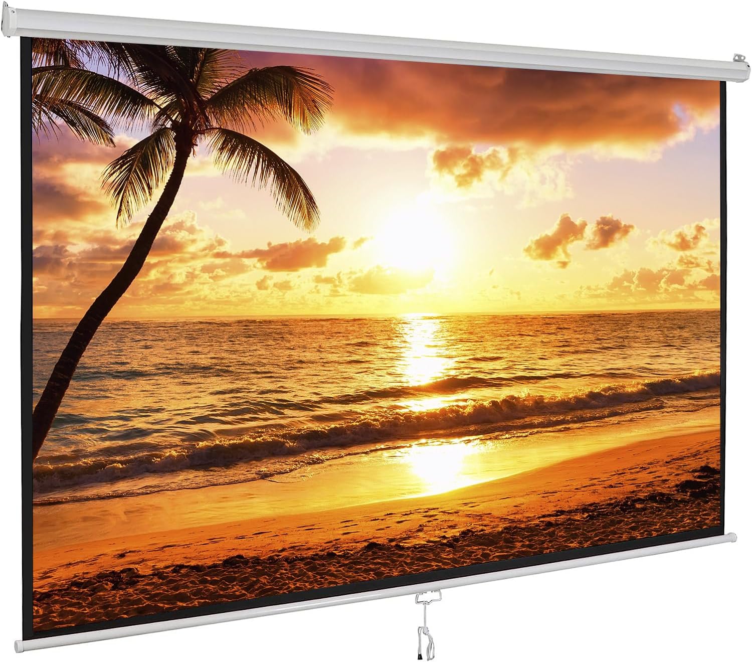 Portable 100'' HD Projection Screen: Anti-Crease, Foldable & Versatile!