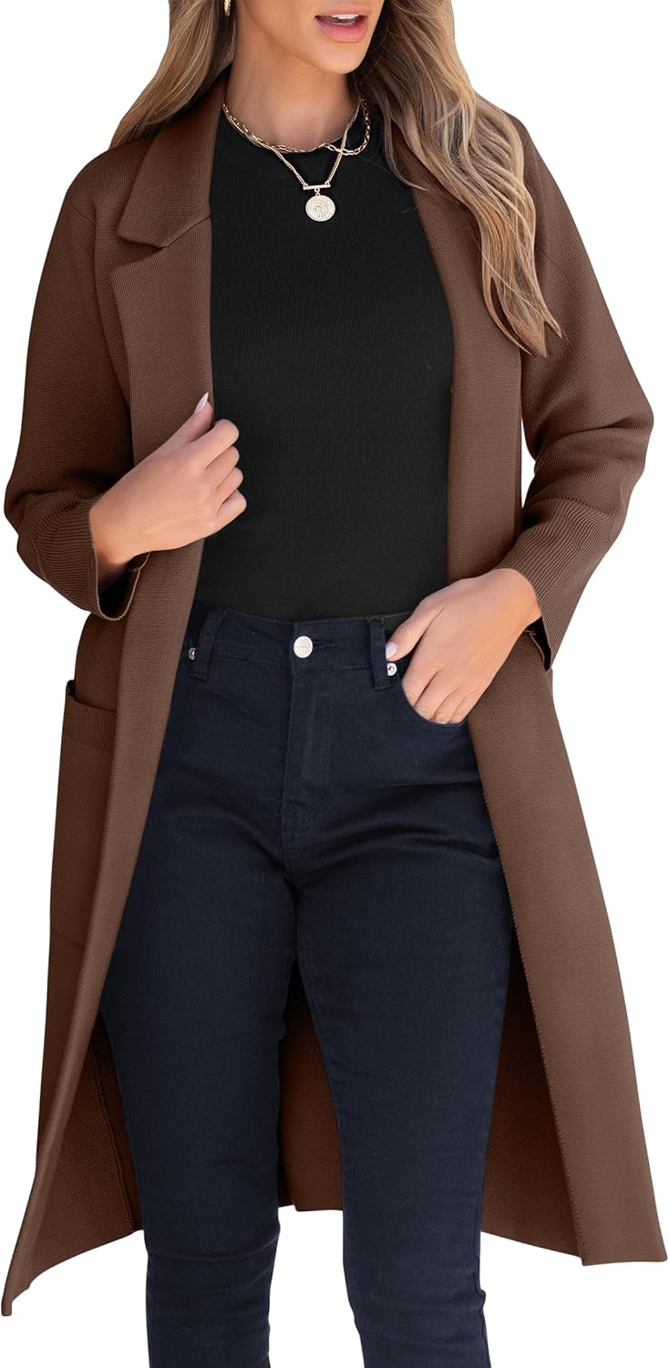 ANRABESS Womens Cardigan Sweater for Cozy Fall Outfits