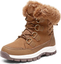 Waterproof Snow Boots for Women - Faux Fur Mid-Calf Insulated