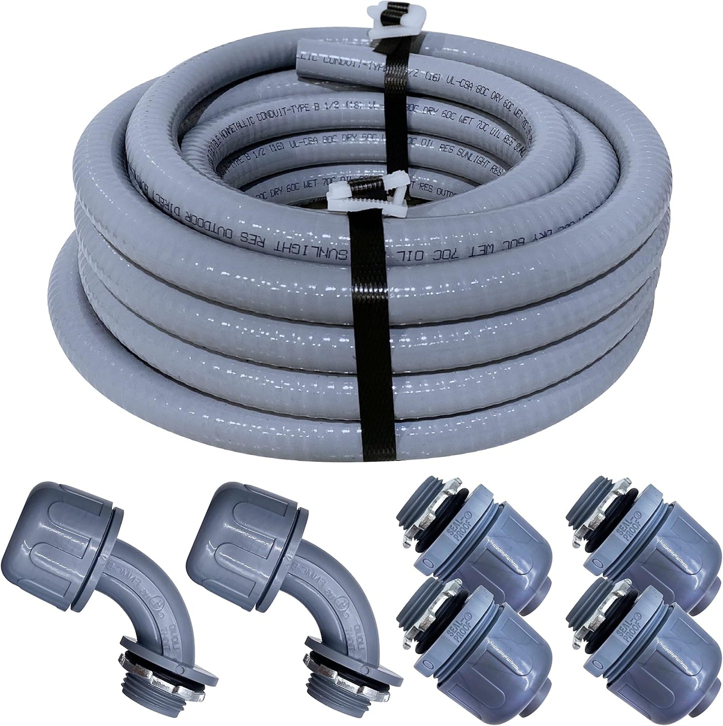 Sealproof 1-1/2 Inch Non-metallic Liquid-Tight Conduit Kit