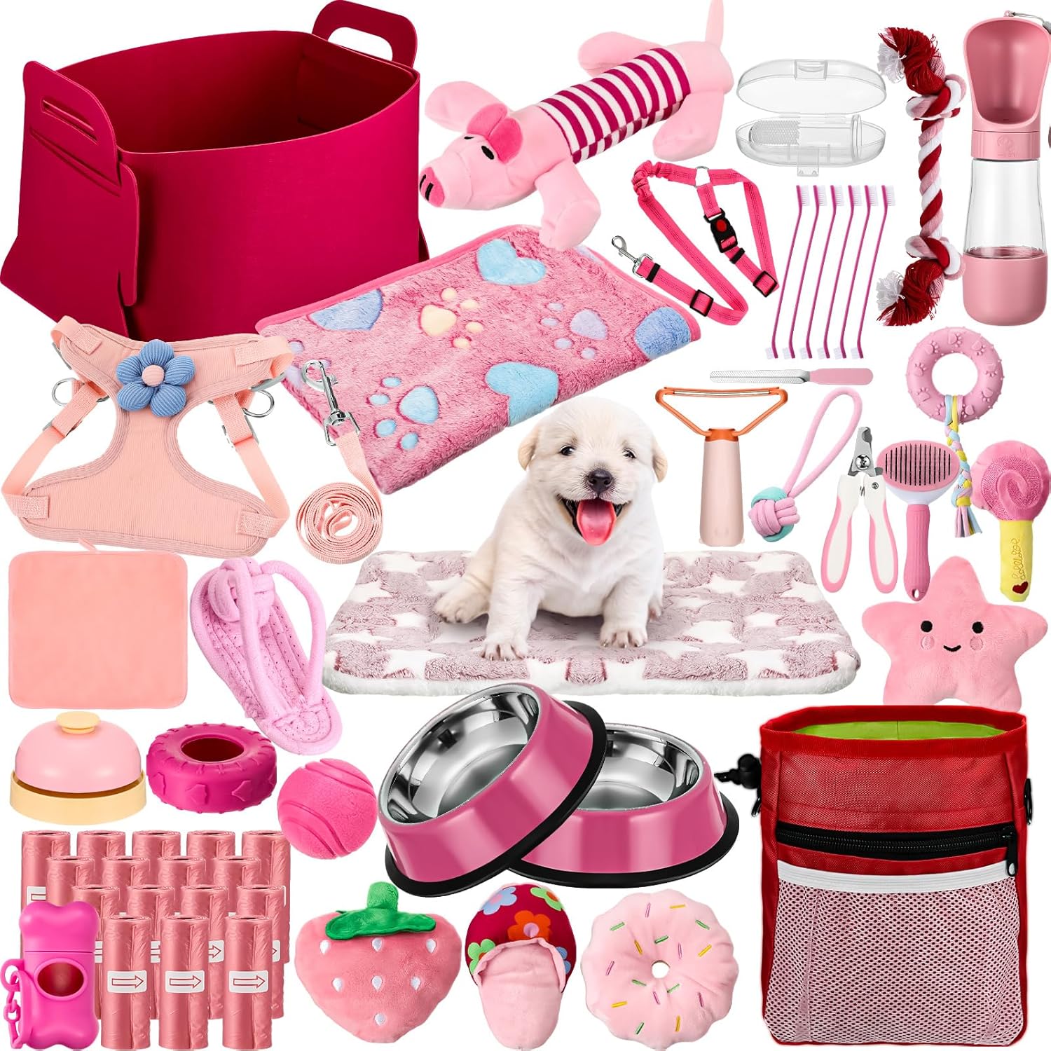Puppy Supplies Starter Kit for Small Dogs with Essential Accessories