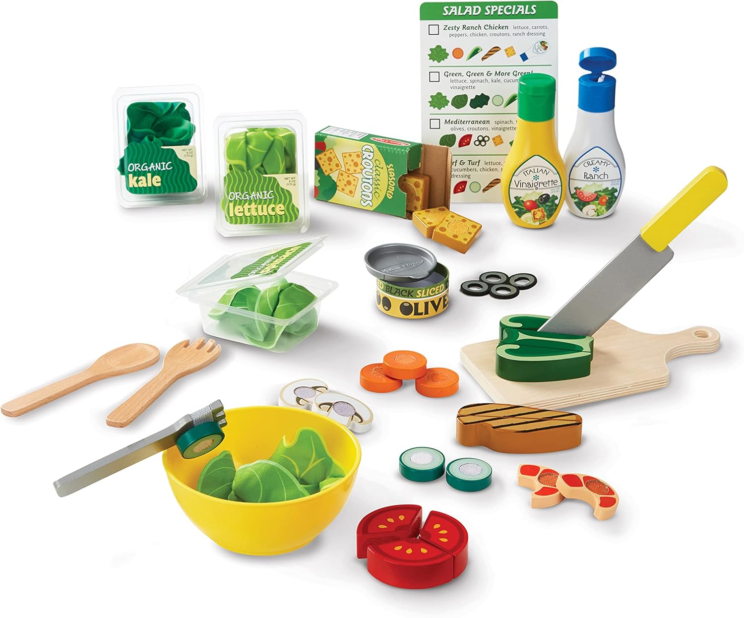 Melissa & Doug Slice and Toss Salad Play Food Set for Kids