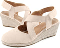 HARENCE Espadrilles Wedge Sandals for Women - Dressy Comfort