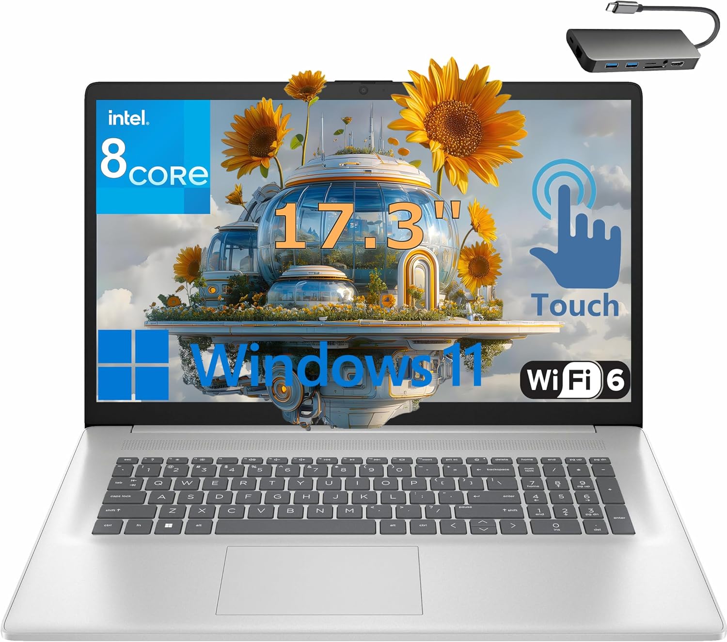 HP 17.3 inch Touchscreen Laptop for Business and Home Use