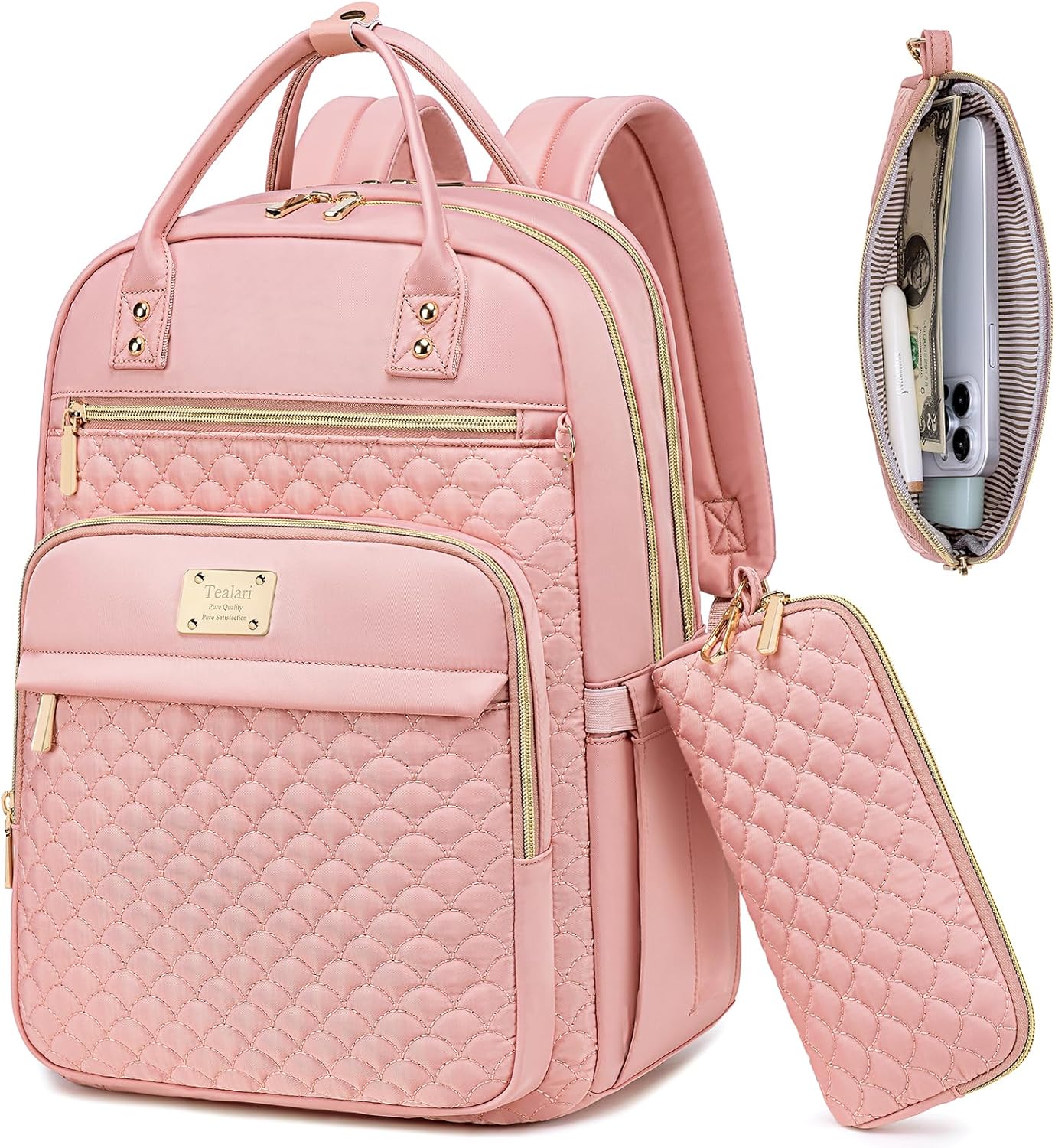 Stylish Water Resistant Laptop Backpack for Women, 15.6 Inch