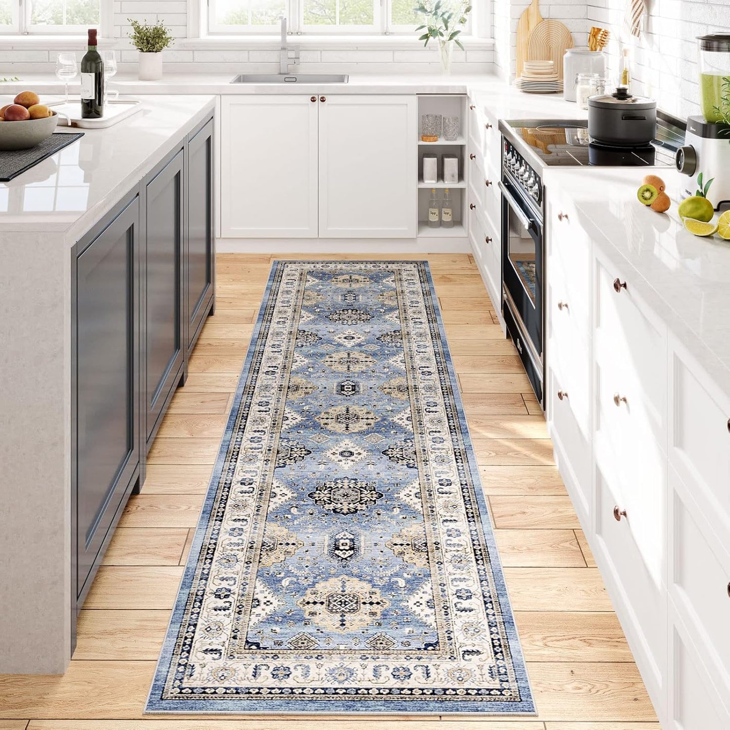 Dripex Kitchen Runner Rug 2x6 Washable Distressed Carpet