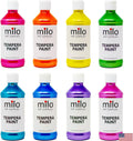 milo Washable Sparkle Tempera Paint Set of 8 Colors - Pearlescent 8 oz