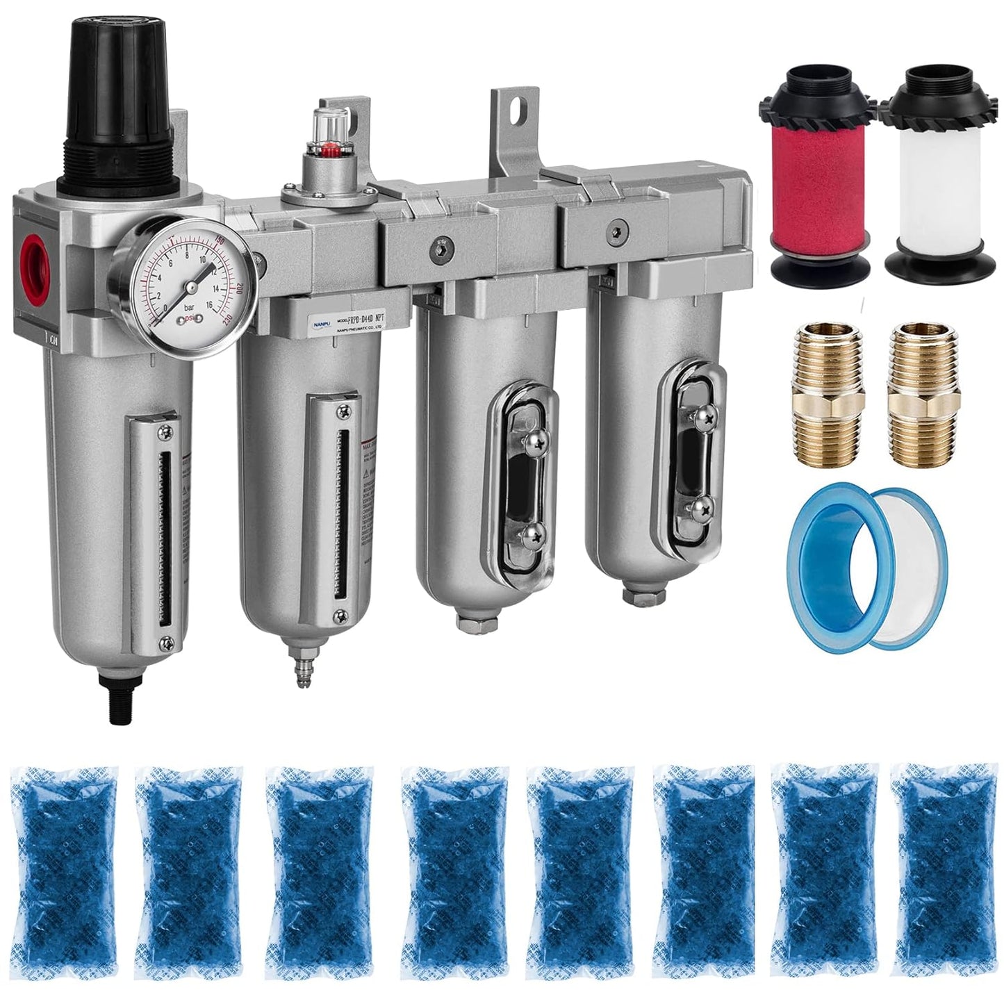 NANPU 3/4in NPT Industrial Grade 4 Stage Air Drying System