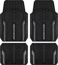 Skechers Grey Rubber Car Floor Mats Full Set - Trim to Fit