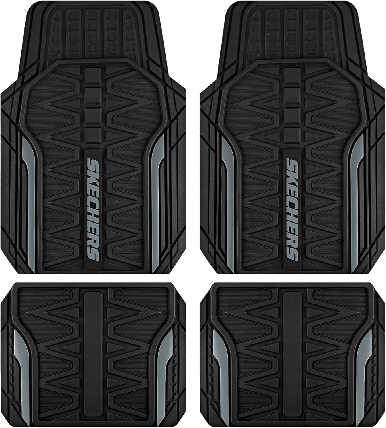 Skechers Heavy Duty Rubber Car Mats for All Weather Protection