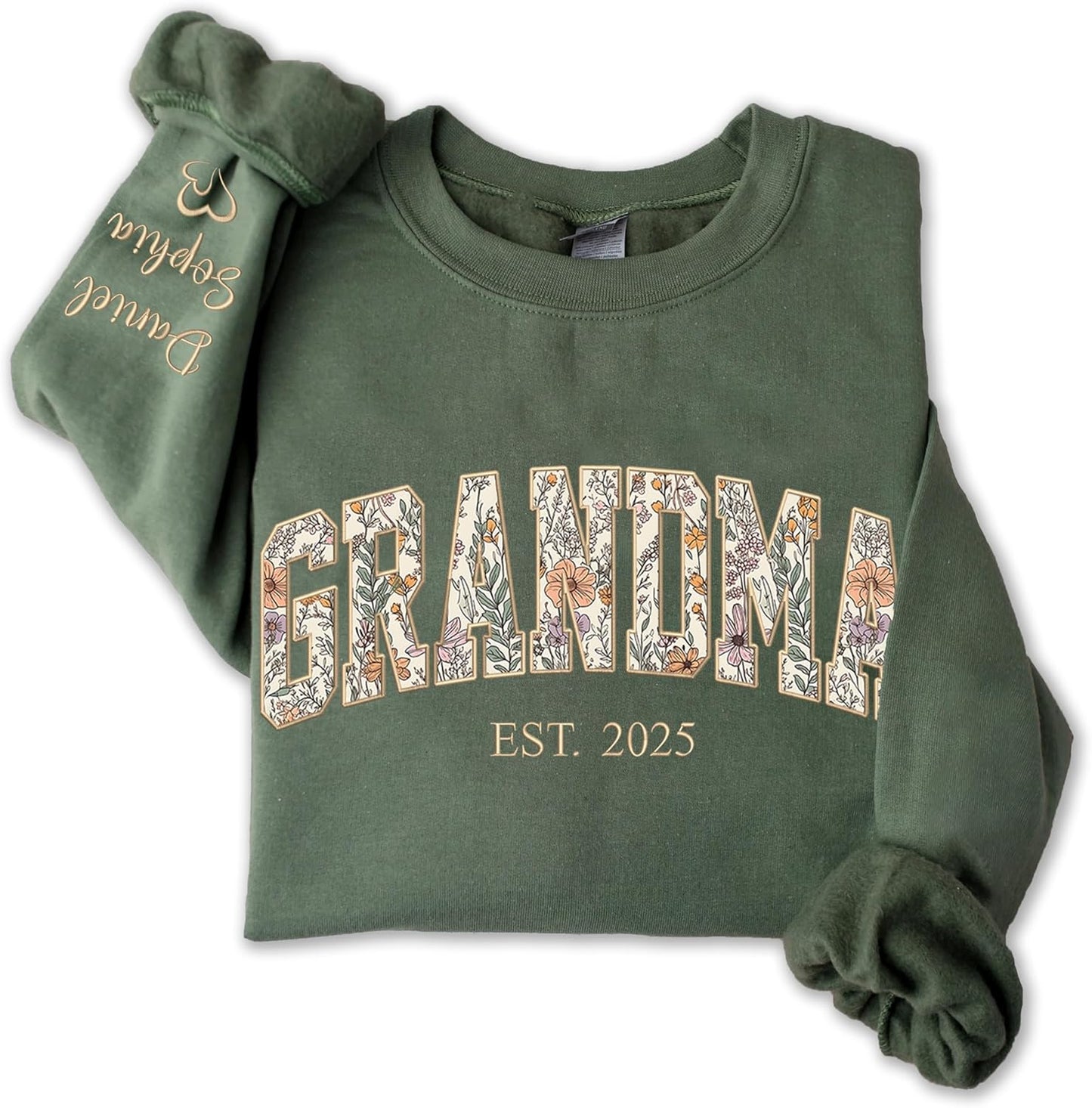 Personalized Floral Grandma Sweatshirt - Perfect Mother's Day Gift!